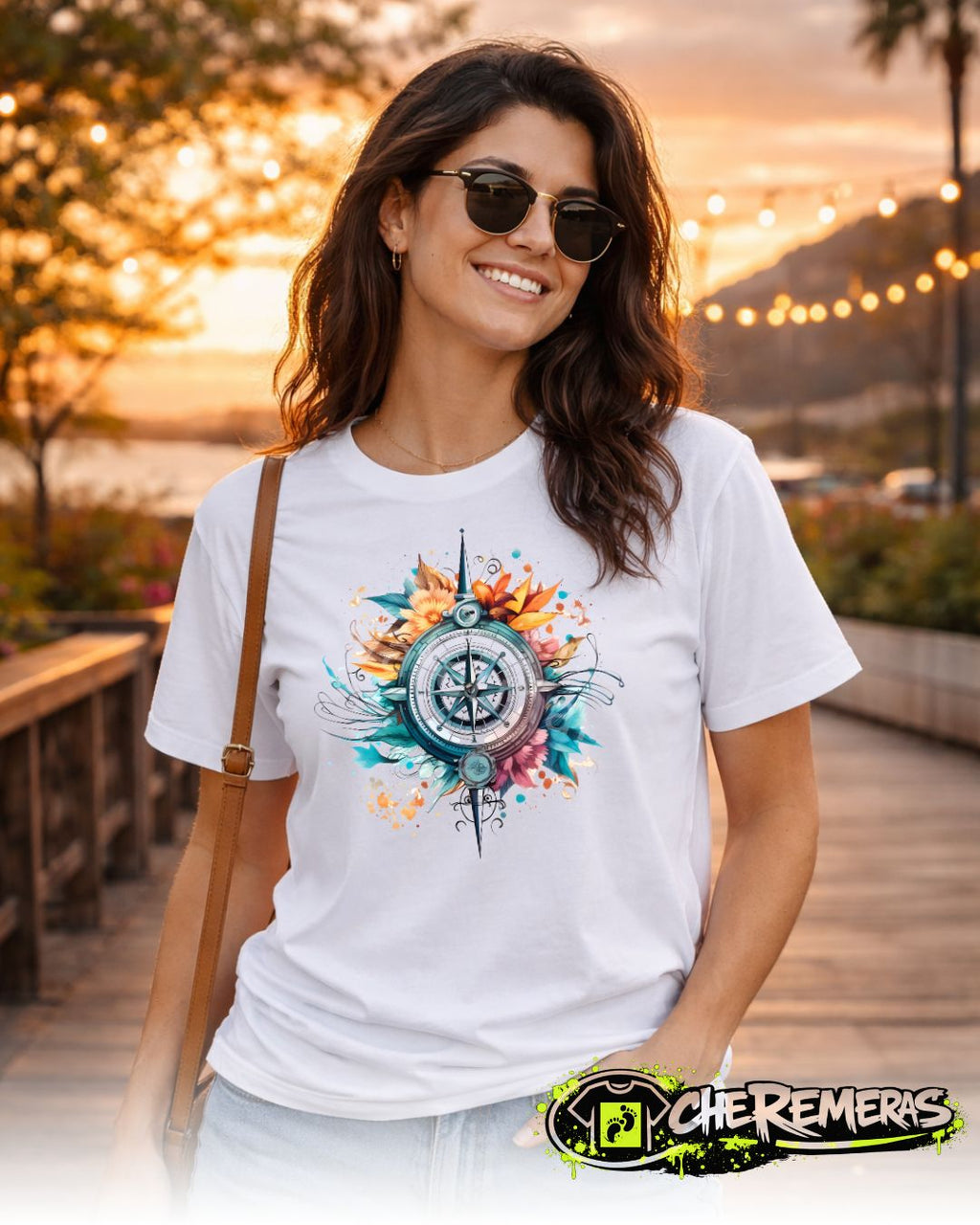 Remera Multicolored Compass #21 - Front White Solid