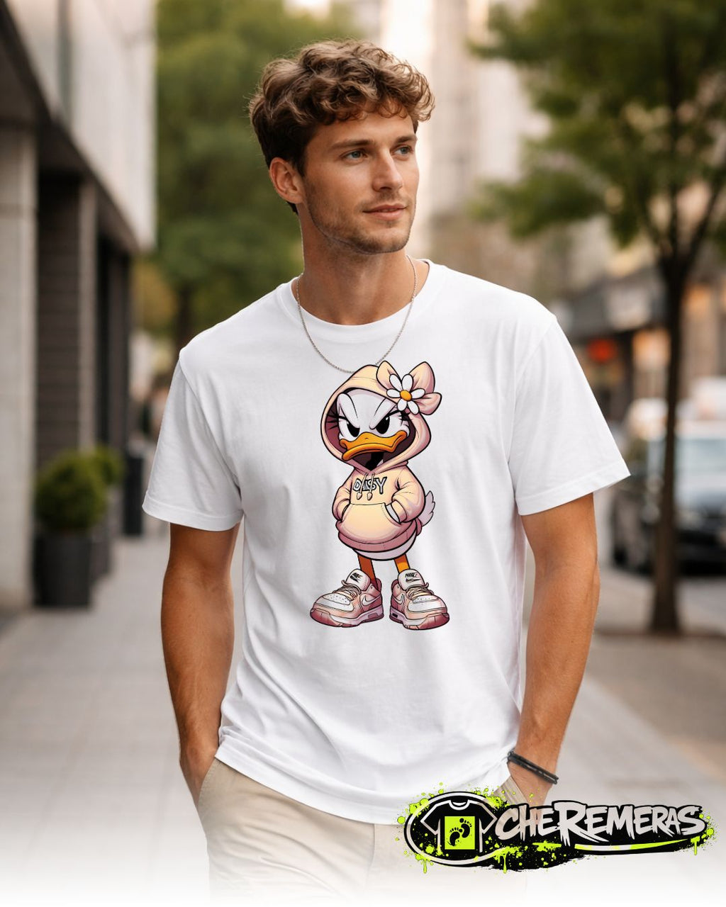 Remera Daisy Duck #212 - Front White Solid