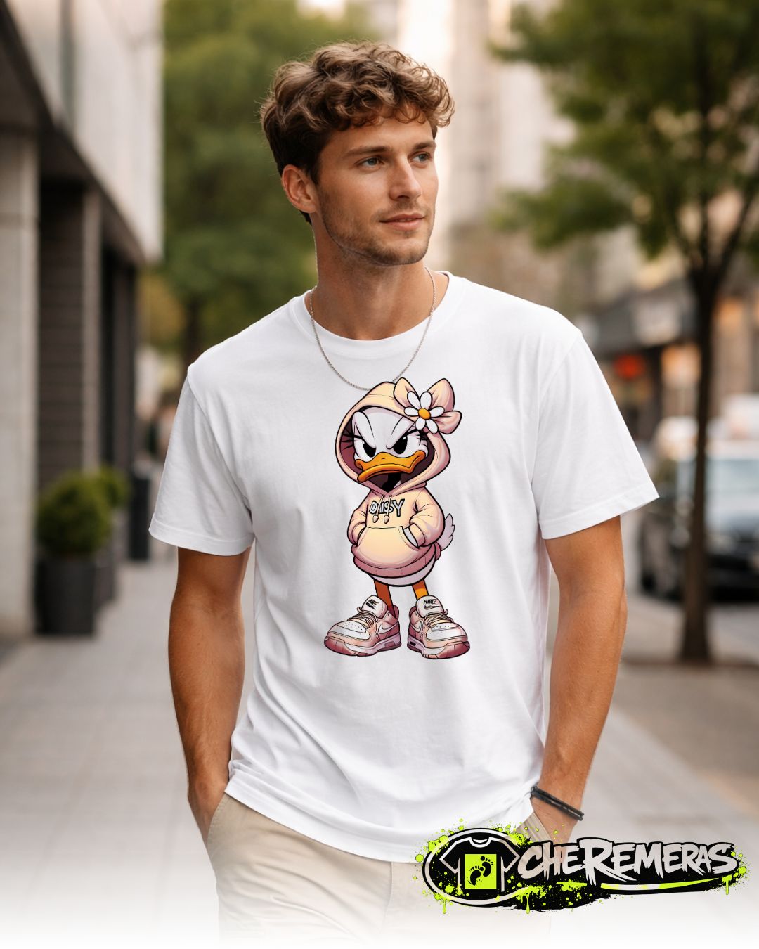 Remera Daisy Duck #212 - Front White Solid