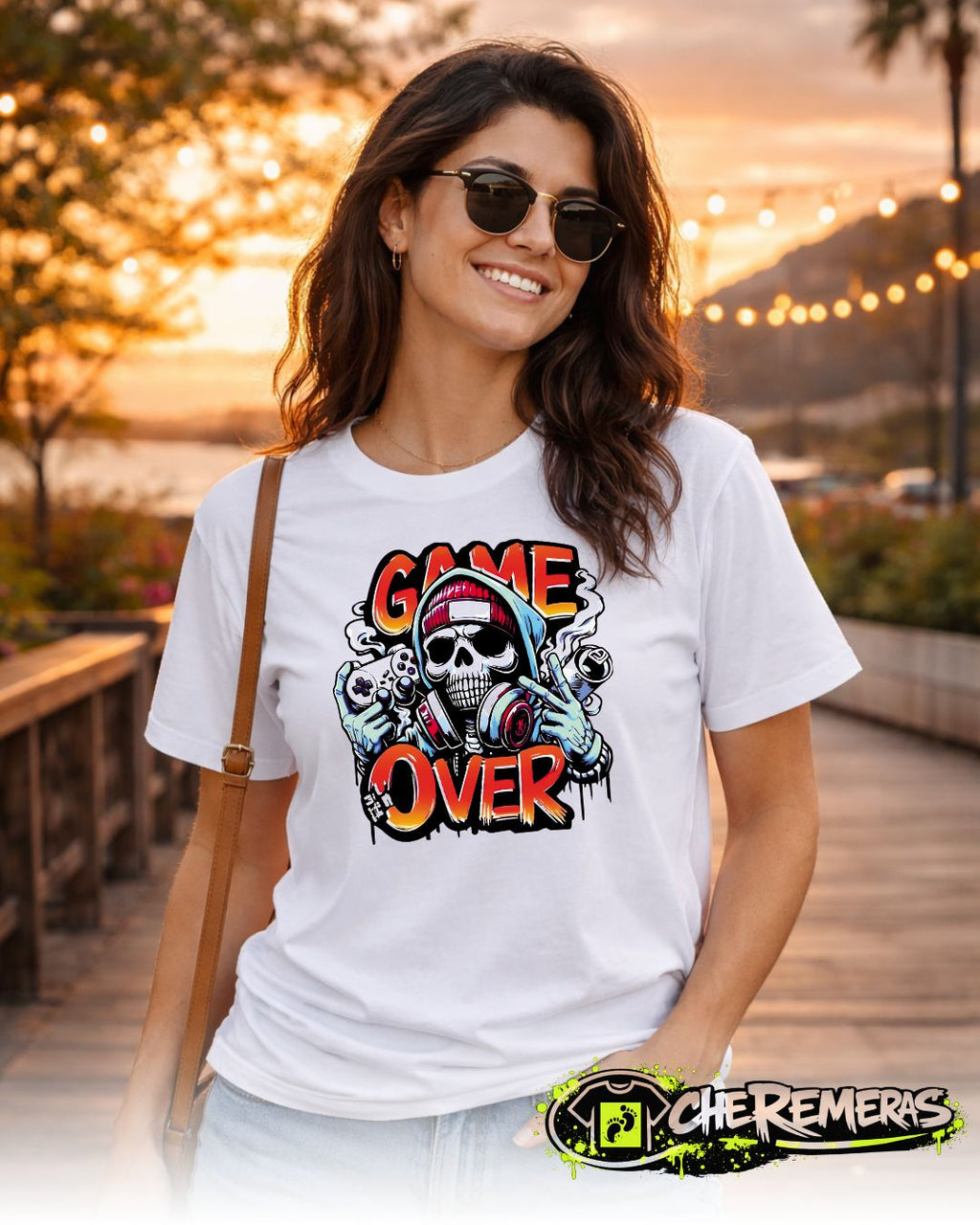 Remera Game Over #254 - Front White Solid
