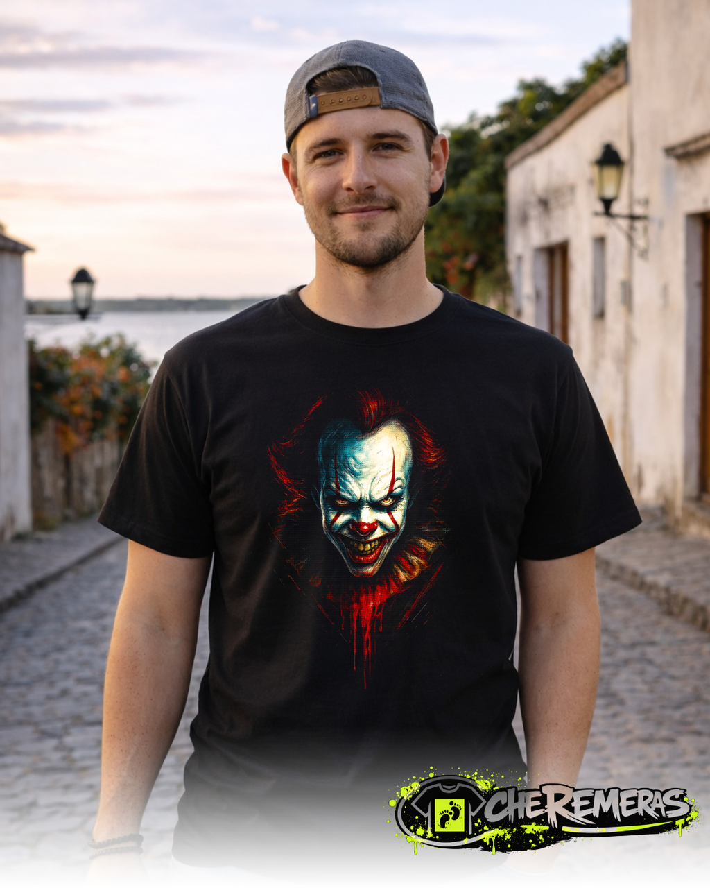 Remera It #185 - Front Black Solid