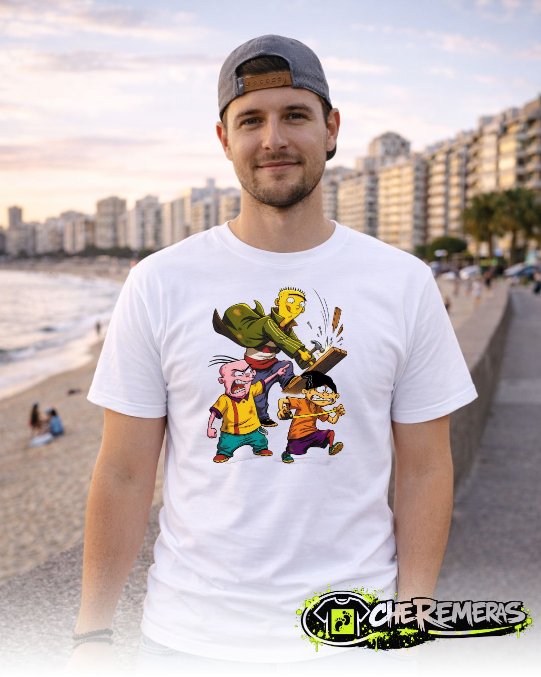 Remera Ed Edd y Eddy #248 - Front White Solid